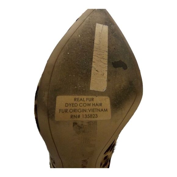 SAM EDELMAN Fur Leopard Print Halston Pumps - Size 6 1/2 - Picture 7 of 8